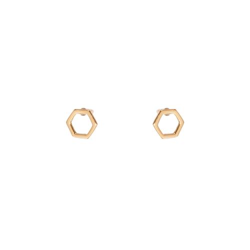 Minimalist Earrings: Hexagon