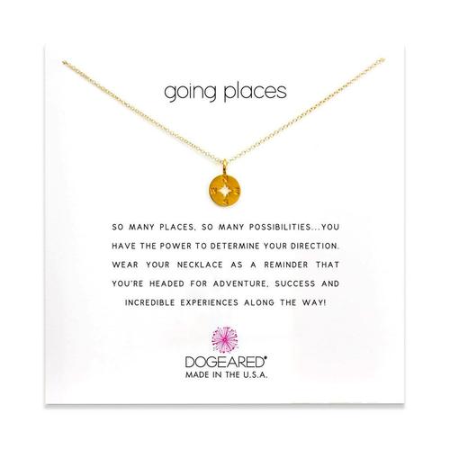 Going Places Compass Necklace: Gold
