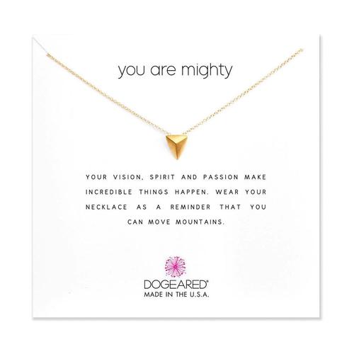 You Are Mighty Pyramid Necklace: Gold