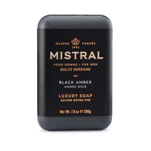 Luxury Bar Soap for Men: Black Amber