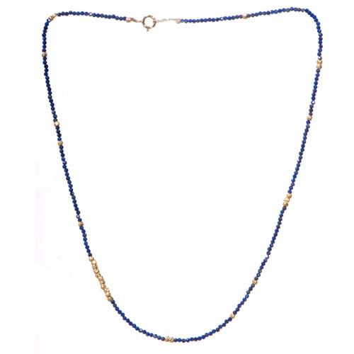 Semi-Precious Beaded Necklace: Lapis