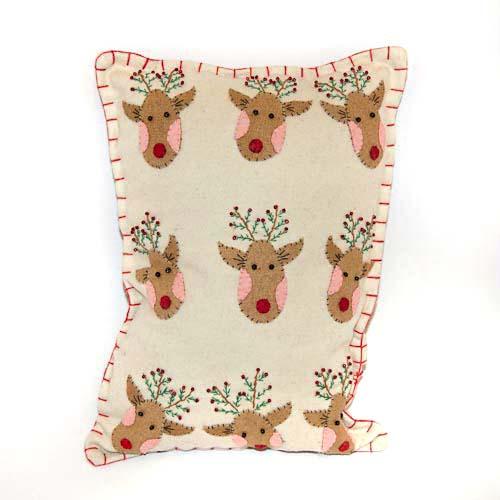 Holiday Pillow - Nine Reindeer