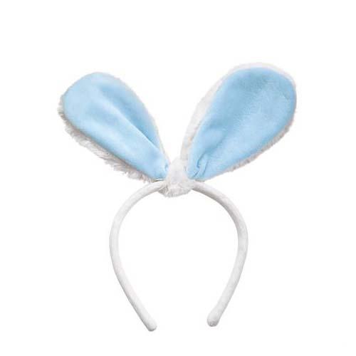 Bunny Ear Headband: Blue Velour