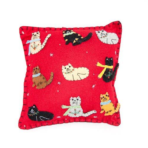 Holiday Pillow - Nine Cats