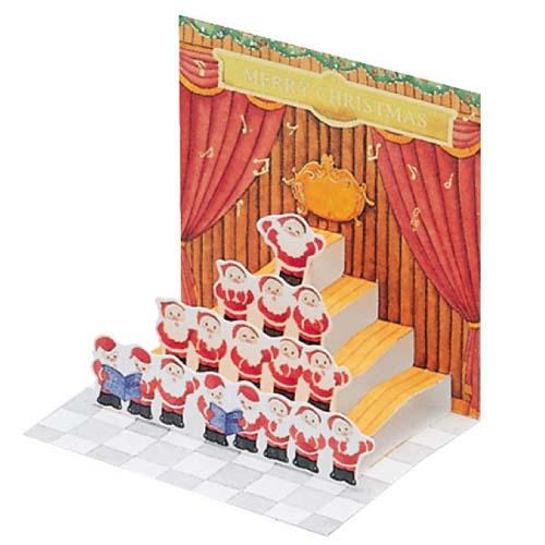 Christmas Pop-up Mini Card: Santa Chorus