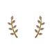  Leaf Stud Earrings- Gold