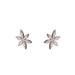  Pavé Flower Post Earrings : Silver