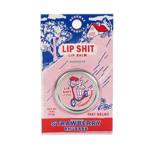  Lip Shit Lip Balm : Strawberry Rhubard
