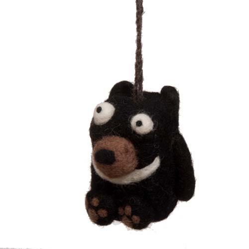 Woolbuddy Ornament: Black Bear