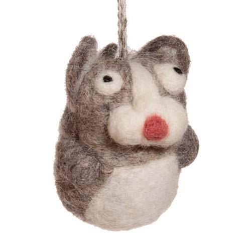 Woolbuddy Ornament: Gray Cat