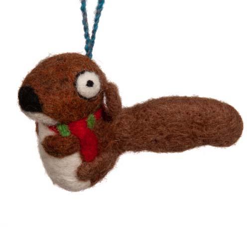 Woolbuddy Ornament: Squirrel