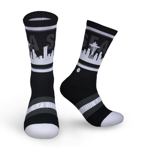 Skyline Socks: SEA/Black