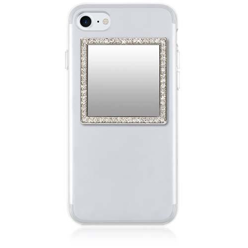 Phone Mirror: Square/Crystal/Silver