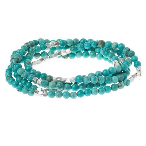 Stone Wrap Bracelet: Turquoise/Silver