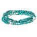  Stone Wrap Bracelet : Turquoise/Silver