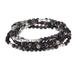 Stone Wrap Bracelet : Black Network Agate