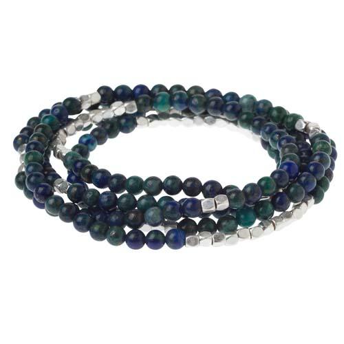 Stone Wrap Bracelet: Azurite