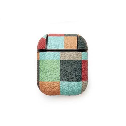 Plaid Earbud Case : Teal/Green