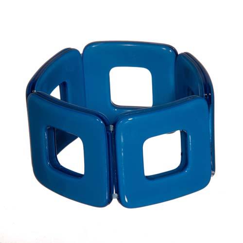 Geometrical Bracelets: Square/Cobalt