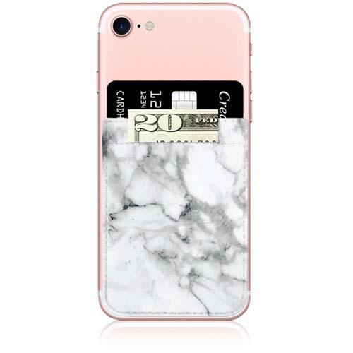 Phone Pocket: White Marble