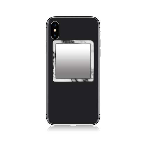 Phone Mirror: Square/White Marble