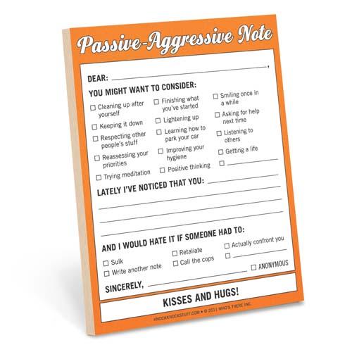 Nifty Notes: Passive Aggressive