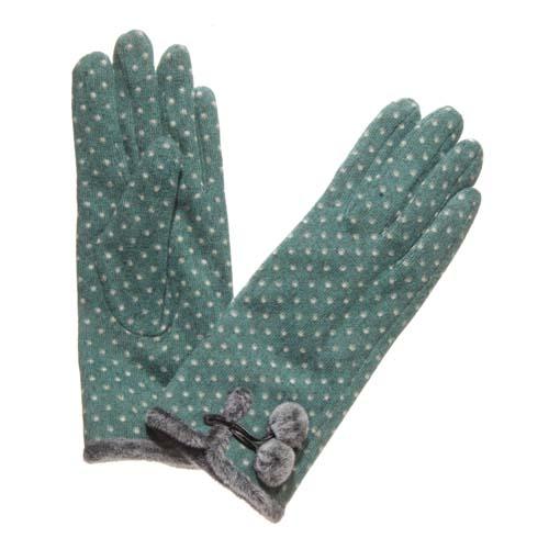  Polka Dot Gloves : Green
