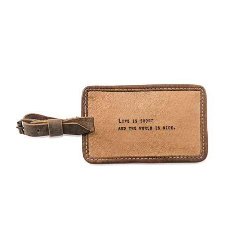 Leather Luggage Tag: Life Is Short