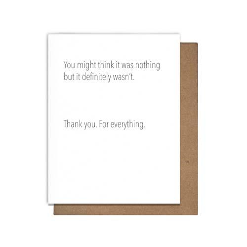 Thank You Card: Thanks for Everything