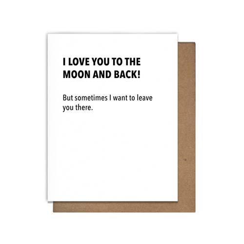 Greeting Card: Moon and Back