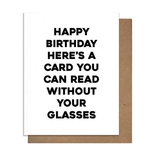Birthday Card: Glasses