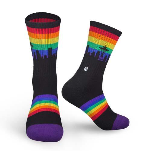 Skyline Socks: Seattle Pride
