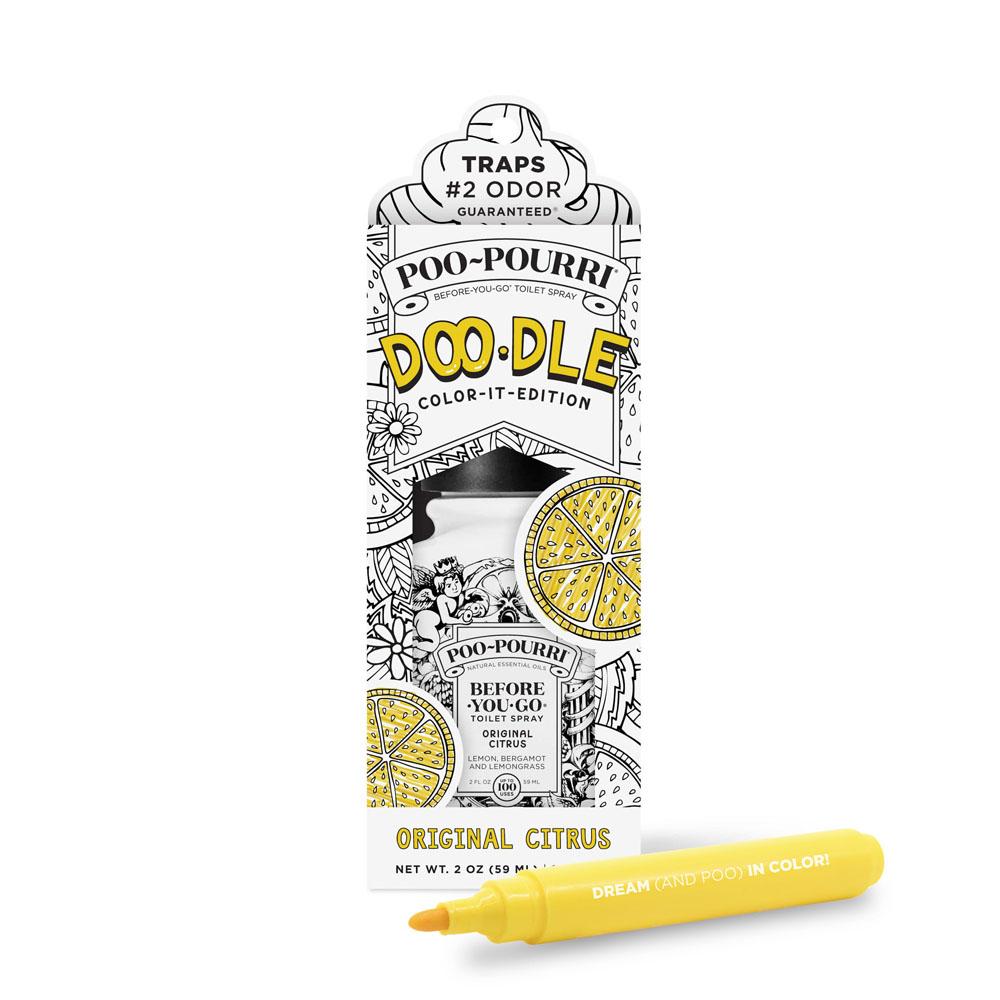  Poo- Pourri Original Citrus Spray 2oz./ Doodle Box Ltd Ed