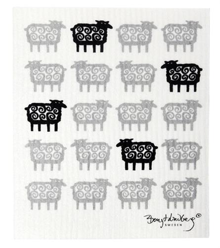 Swedish Dish Towel: Black Sheep