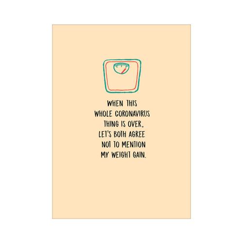 COVID-19 Greeting Card: Weight Gain