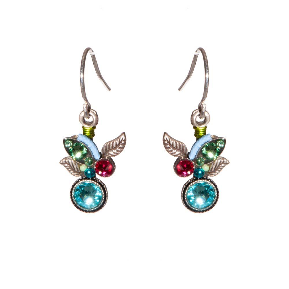  Botanic Earrings : Light Turquoise