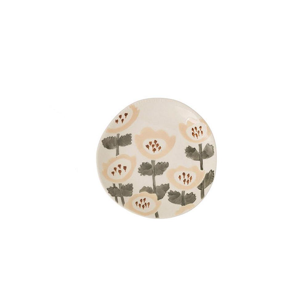  Floral Pattern Stoneware Plate : Field