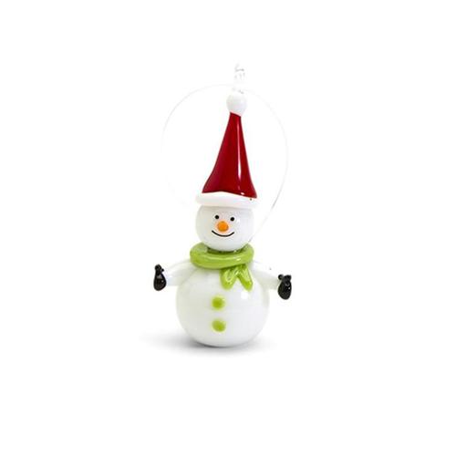 Glass Ornament: Snowman