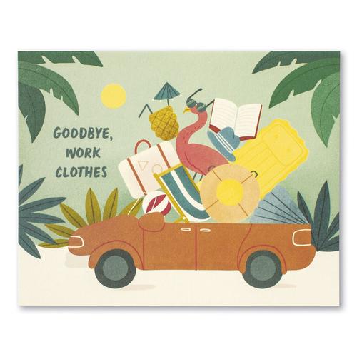 Retirement Card: Goodbye, Work Clothes