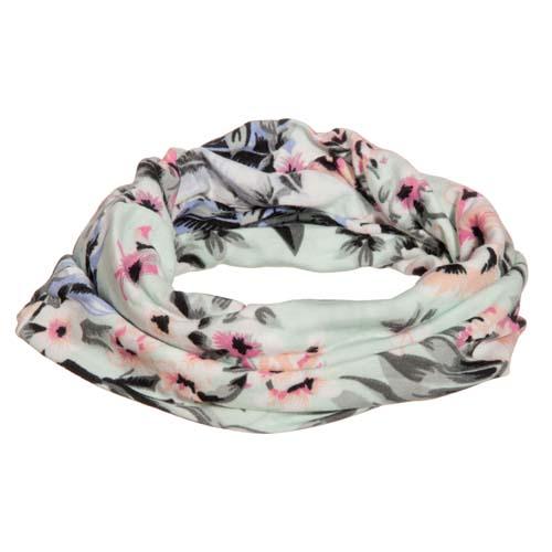 Floral Knit Headband: Mint