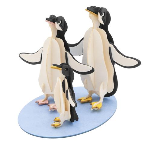 3D Paper Model: Penguin Family