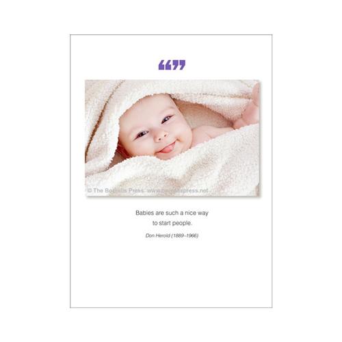 New Baby Card: Babies Are Such a Nice Way