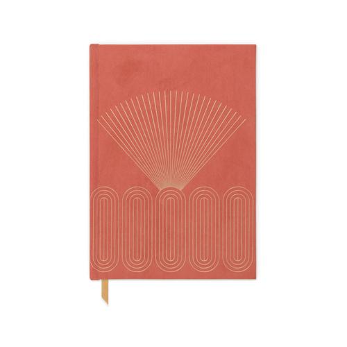 Suede Cloth Journal: Radiant Rays/Terracotta