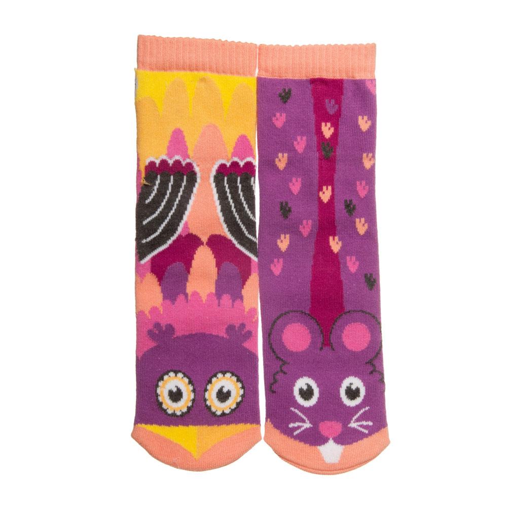  Kids Socks : Owl/Mouse (4- 8yrs)