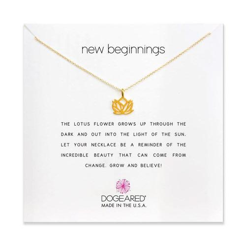 New Beginnings Lotus Necklace: Gold