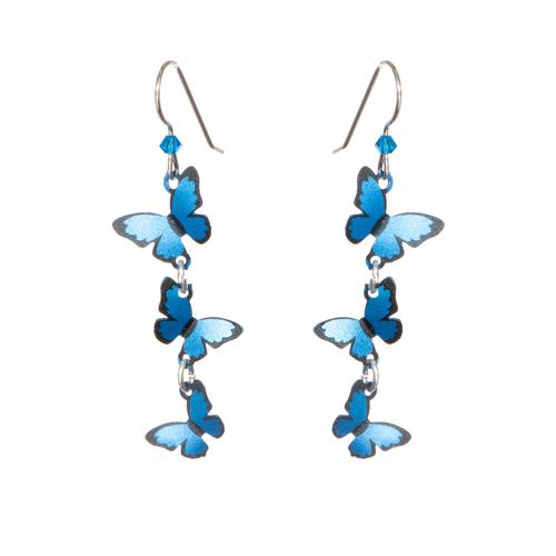 Butterfly Earrings: Blue