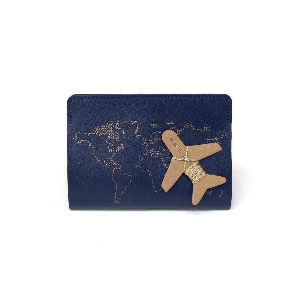  Stitch Passport Cover : Navy