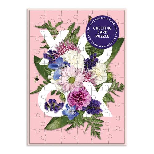 Greeting Card Puzzle: Say It With Flowers XOXO