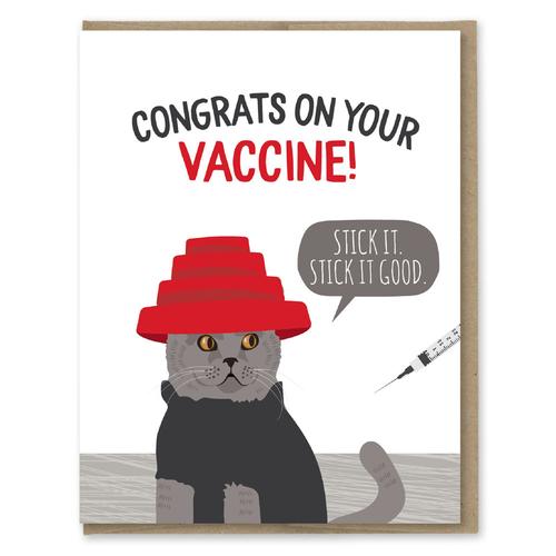 Greeting Card: Vaccine DEVO Cat