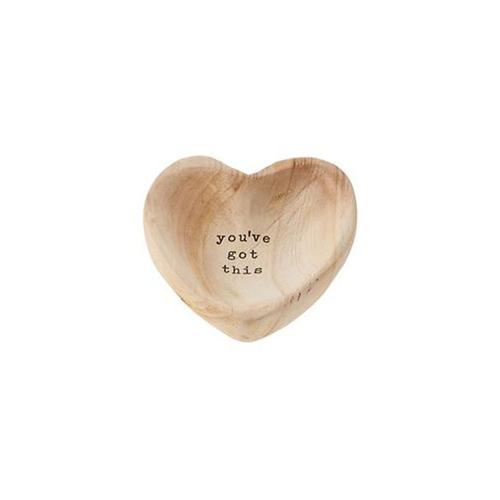 Wood Heart Trinket Dish: You've Got This